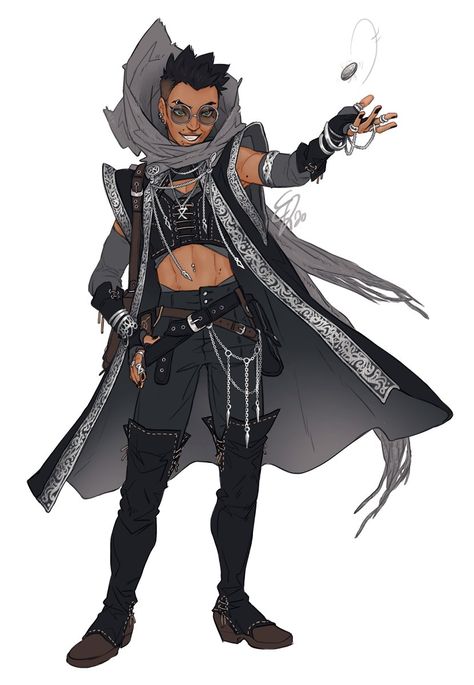 Trickery Cleric, Cleric Aesthetic, Rogue Character, Black Characters, Dungeons And Dragons Characters, Dnd Art, Black Anime Characters, Modern Fantasy, Urban Fantasy