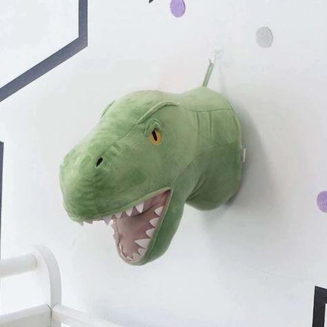 Ins Style Dinosaur Stuffed Animal Head Wall Decoration Head Lifelike Plush Animal Head for Baby Kids Girl Bedroom Home Decor _ - AliExpress Mobile Dinosaur Head Wall Mount, Animal Head Wall Decor, Kids Bedroom Wall Decor, Dinosaur Wall Decor, Dinosaur Head, Animal Head Wall, Felt Wall Hanging, Kids Bedroom Walls, Dinosaur Plush