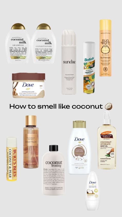 How to smell like coconut 🥥 🤍 #beauty #outfitinspo #fyp #fypshuffle #coconutgirl #coconutgirlaesthetic #coconutgirlsummer #coconut #pleaselikethis #followme #follow #followforfollow #ifollowback Smell Like Coconut, Coconut Perfume, Body Hygiene, Basic Skin Care Routine, Shower Skin Care, Body Smells, Pretty Skin Care, Perfume Lover, Bath And Body Care