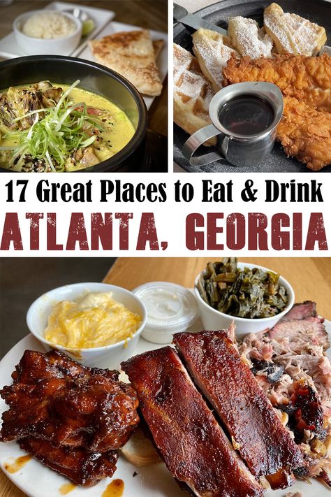 17 Great Places to Eat & Drink in Atlanta, Georgia - have-kids-will-travel.com What To Do In Atlanta Georgia, Atlanta Georgia Downtown, Atlanta Vacation, Weekend In Atlanta, Atlanta Trip, Atlanta Eats, Cheap Lunch, Atlanta Travel, Georgia Food