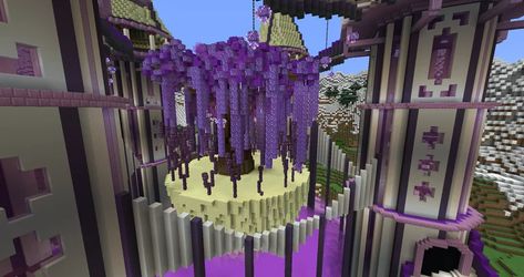 End Castle Rift Minecraft Map End Castle Minecraft, Minecraft End Castle, Minecraft Elvish Castle, Minecraft Dragon Castle, Hyrule Castle Minecraft, Amethyst Castle Minecraft, Halloween City, Minecraft Inspo, House Map