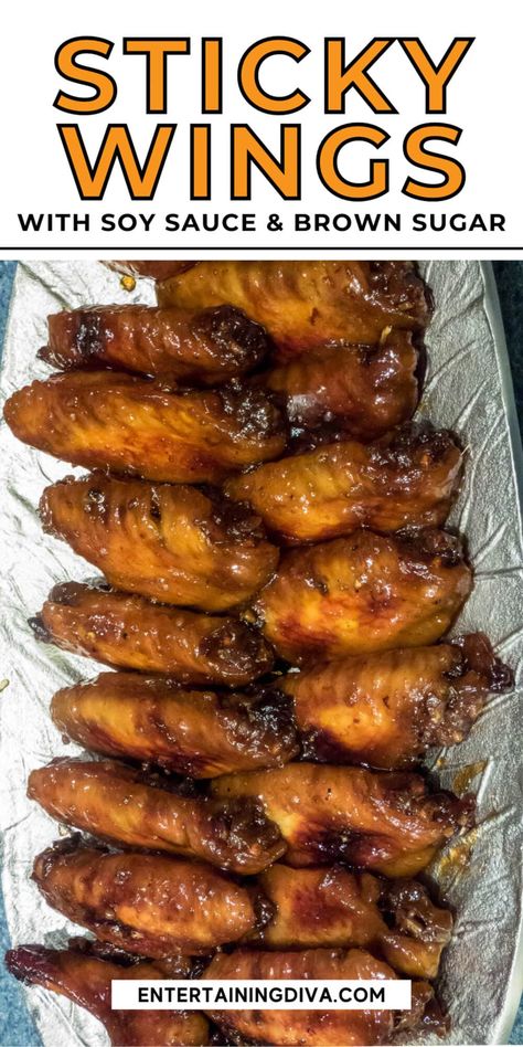 Sticky Chinese Chicken Wings, Sticky Sauce For Wings, Crockpot Sticky Wings, Sticky Sauce Recipe, Asian Chicken Wings In The Oven, Sticky Sauce For Chicken, Sticky Wings Recipe Easy, Sweet And Sour Chicken Wings Recipe, Chinese Chicken Wings Recipe