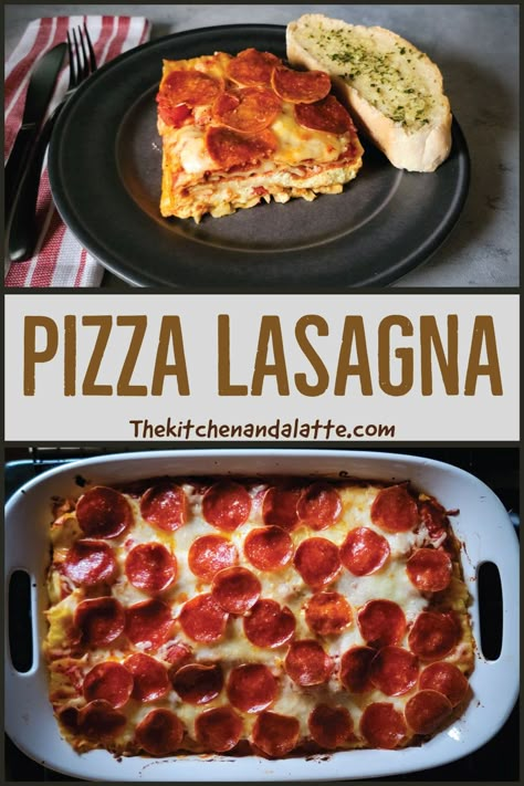 Pizza lasagna is the perfect combination of 2 amazing foods - pizza and lasagna! It has a homemade sauce and you can customize your lasagna with your favorite pizza toppings. It is the perfect family dinner recipe that everybody will love. #pizzalasagna #lasagnarecipes Recipes With Lasagna Noodles, Foods Pizza, Pizza Lasagna, Family Dinner Recipe, Easy Lasagna Recipe, Homemade Lasagna, Pizza Recipes Homemade, Best Pizza, Family Dinner Recipes