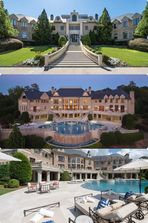 3 Story Mansion, Houses Old Money, Luxurious Mansions Interior, Billionaire Mansion, Castle House Design, Architecture Design Process, Luxury Houses Mansions, Houses Mansions, Pretty Houses