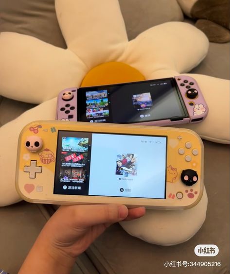 Yellow Switch Lite Aesthetic, Nintendo Switch Lite Aesthetic, Switch Lite Accessories, Nintendo Decor, Nintendo Aesthetic, Switch Aesthetic, Nintendo Lite, Nintendo Switch System, Nintendo Switch Case