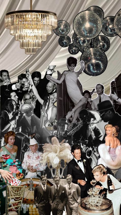 Hollywood Aesthetic Party, Old Money Party, Money Party, Old Hollywood Aesthetic, Hollywood Golden Age, Hollywood Aesthetic, Aesthetic Party, Casino Night Party, Nye Party