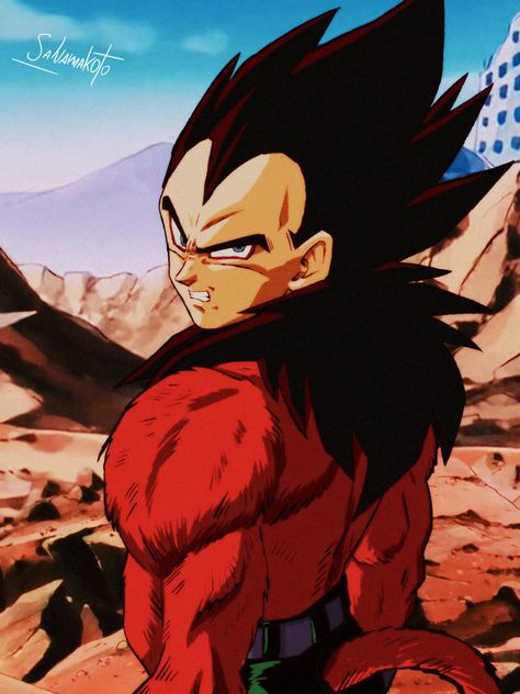 Vegeta Ssj 4 by salvamakoto on DeviantArt Ss4 Vegeta, Vegeta Super Saiyan 4, Super Vegeta, Madara Susanoo, Dbz Vegeta, Goku Y Vegeta, Image Dbz, Vegeta And Bulma, Dragon Ball Painting