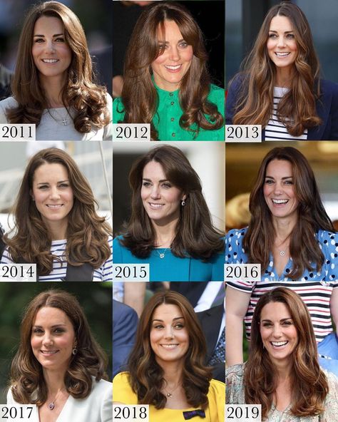 A look at The Duchess of Cambridge’s changing hair over the years. I’m no hairstylist so bare with me. These are the changes we have seen… Kate Middleton Stil, Princess Power, Kate Middleton Style Outfits, Herzogin Von Cambridge, Looks Kate Middleton, Kate Middleton Hair, Kate Middleton Outfits, Wales Family, Catherine Duchess Of Cambridge