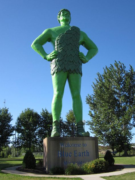 Jolly Green Giant, Blue Earth, Minnesota Jolly Green Giant, Giant Statue, Yellowstone Trip, Minneapolis St Paul, Minnesota Travel, Blue Earth, Green Giant, Minnesota State, Preschool Theme