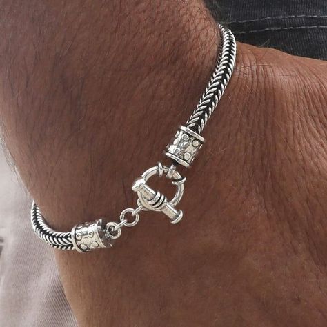 Man Bracelet Silver, Men's Silver Bracelet, Men’s Silver Jewelry, Men’s Silver Bracelet, Silver Bracelets For Men Unique, Men’s Bracelet, Mens Jewelry Bracelet Silver, Mens Charm Bracelet, Men Bracelet Silver