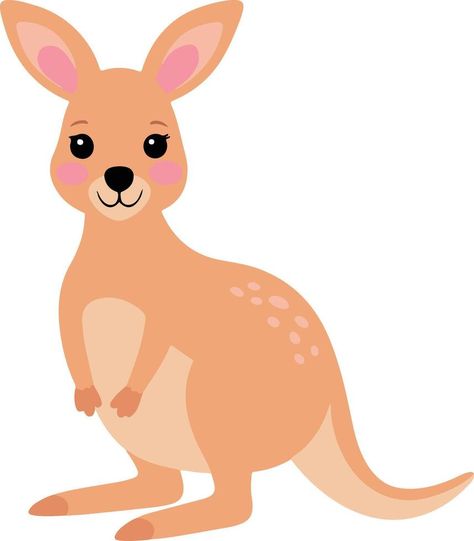 Cute Kangaroo Illustration Kangaroo Clipart, Kangaroo Drawing, Kangaroo Illustration, Cute Kangaroo, Work Decor, Secret Book, The Secret Book, Cityscape Photos, Logo Banners