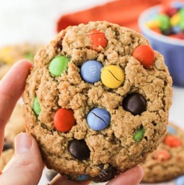 Monster Cookies (gluten-free, dairy-free option) - Mile High Mitts Gluten Free Christmas Treats, Gluten Free Monster Cookies, Simple Treats, Salty Cookies, Classic Peanut Butter Cookies, Peanut Butter Oats, Chocolate Oatmeal Cookies, Easy Treat, Gluten Free Christmas