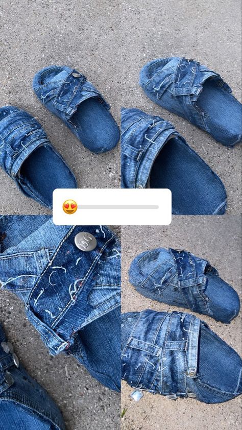 I’m in love with the results !!!🥹What do y’all think ? #JaaeMonaee #viral #explorepage #diy #diyslides #diyfashion #diyjeans #diyjeansproject #faahioninspo #fashionista #diyideas #fashionable #recipe. #aesthetic #whisper Jean Crocs, Denim Crocs, Croc Designs, Denim Diy Clothes, Diy Pants, Recipe Aesthetic, Crocs Fashion, Diy Sandals, Fabric Work