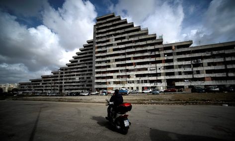 Naples is demolishing Le Vele, symbol of its Camorra past. But I’m not celebrating | World news | The Guardian Gomorrah Tv Series, Sci Fi City, Slowed Reverb, Tower Block, White Concrete, I Want To Travel, Tear Down, Concrete Jungle, Architecture Photo