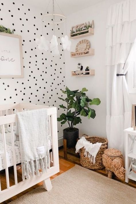 Cozy Cubicle, Small Room Nursery, Perfect Laundry Room, Baby Nursery Inspiration, Gender Neutral Nursery Decor, Wallpaper Kids, Baby Room Neutral, Baby Room Themes, Nursery Closet