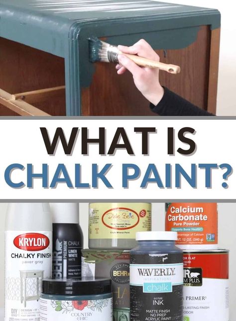 Chalk paint has become an increasingly popular choice for DIY painters. But what is chalk paint? And why is it so popular? What Is Chalk Paint, Painting Laminate Furniture, Painted Furniture For Sale, Chalk Paint Makeover, Homemade Chalk Paint, Homemade Chalk, Gray Chalk Paint, Using Chalk Paint, Furniture Appliques