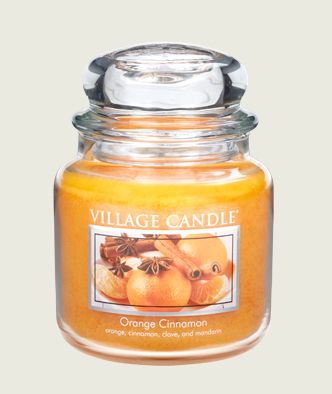 Orange Cinnamon Scented Candles - Orange and cinnamon, with notes of clove and mandarin Winter Sangria, Cinnamon Scented Candles, Large Glass Jar, Cinnamon Candle, Village Candle, Stonewall Kitchen, Glass Apothecary Jars, Garden Candles, Glass Jar Candles