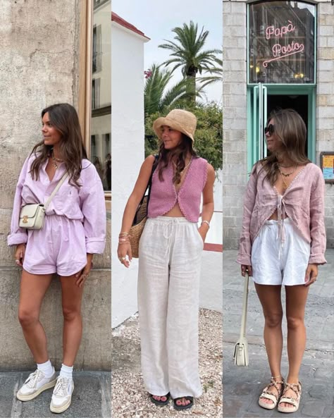 Summer Outfit Women 2025, Croatia Vacation Outfits, Summer Tropical Outfits, Outfits For Short Torso Women, Spring Outfits Europe, Portugal Outfits Summer, Tourism Outfit, Europe Outfits Spring, Summer European Fashion