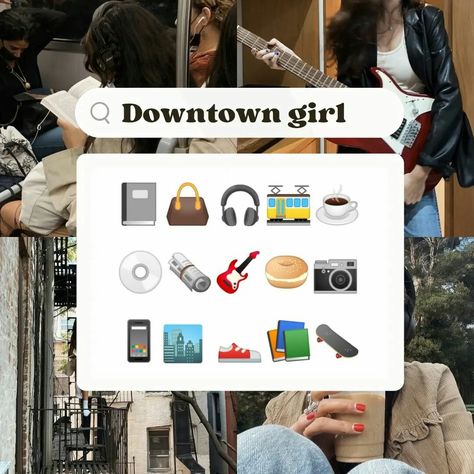 Downtown Emojis Combo, Downtown Girl Emojis, Combo Emoji, Emoji Combos, Downtown Aesthetic, Blink Blink, Daily Plan, Downtown Girl, Glow Up?