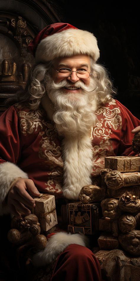 Santa Portraits, Santa Claus Pictures, Winter Christmas Scenes, Santa Claus Images, Santa Claus Costume, Merry Christmas Pictures, Santa Art, Saint Nick, Santa Pictures