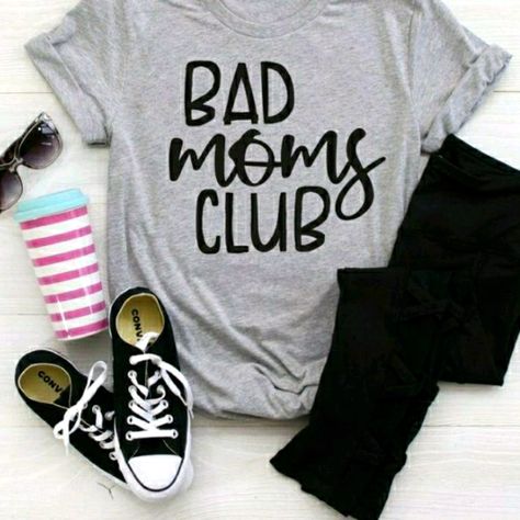 Bad Mom Club Funny Tshirt Made For Women Good Gift For A Mother Bad Moms, Club Color, Moms Club, Funny Tshirt, A Mother, Funny Tshirts, Best Gifts, Tops & Tees, Womens Tops