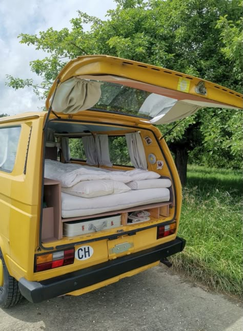 Cosy Van Life, Van Life Uk, Small Van Life, Van Life Bathroom, Yellow Campervan, Van Wrap Design Ideas, Vanlife Uk, Mini Camper Van, Vw Minibus