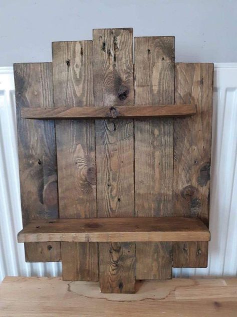 Pallet Small Projects, Rustic Shelf Ideas, Big Wood Projects, Rustic Wood Shelving, Wood Shops, Barnwood Projects, Rustic Wood Projects, Shabby Chic Furniture Diy, Pallet Wall Shelves