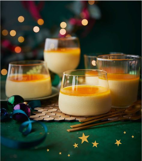 Clementine lemon possets (Woman & Home (UK)), 01. Dec 2023 Clementine Posset, Food Garnish, Serving Glasses, Vanilla Paste, Dinner Party Recipes, Lemon Zest, Eat Dessert First, Eat Dessert, Custard