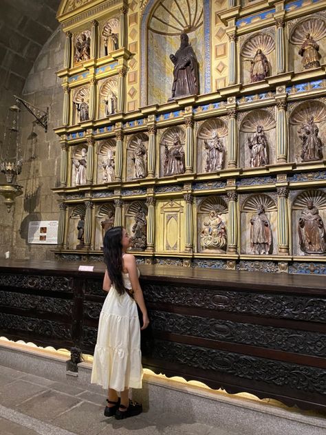 Intramuros Aesthetic, Dress Aesthetic Pictures, Long Dress Outfit, White Dress Long, Bahay Kubo, Dress Aesthetic, Photography Poses Women, Old Church, Dress Outfit