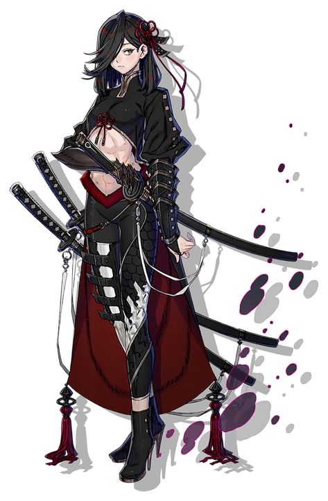 Female Samurai, Samurai Art, Anime Warrior, Warrior Girl, Warrior Princess, Arte Fantasy, 영감을 주는 캐릭터, Female Character Design, Character Design References