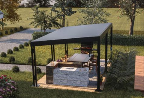 The PowerGazebo has solar energy go incognito. This stylish ‘gazebo’ gives you free solar energy without ever having to install a roof panel — here’s how it works first appeared on The Cool Down. Solar Tiles, Solar Power House, Solar Module, Solar Design, Pool Stuff, Solar Solutions, Outdoor Designs, Patio Shade, Electric Grill