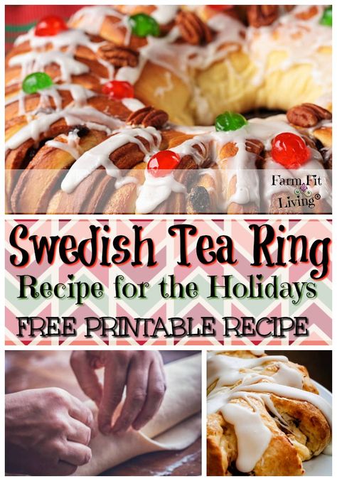 Swedish Tea Ring Recipe, Tea Ring Recipe, Swedish Tea Ring, Tea Ring, Christmas Bread, Scandinavian Food, Swedish Recipes, Christmas Cooking, Christmas Tea