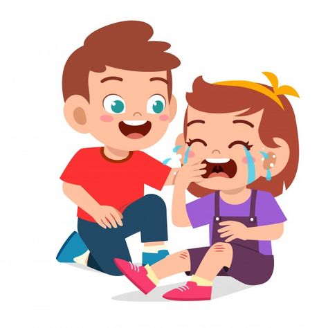 Happy cute kid boy comfort crying friend... | Premium Vector #Freepik #vector #people #love #woman #man Farm Preschool, Children Sketch, Vector People, Kid Boy, Love Friends, Kids Behavior, Art Drawings For Kids, Cartoon Images, Preschool Kids