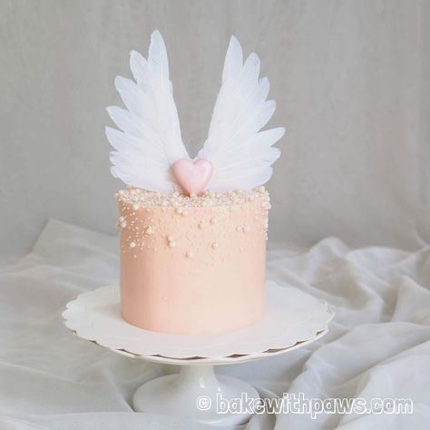 Angel Wings Cake, Rodjendanske Torte, Cotton Cake, Mini Torte, Meringue Buttercream, Angel Cake, Swiss Meringue, Swiss Meringue Buttercream, Valentine Cake