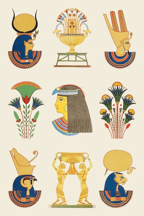 Egyptian Patterns, Egyptian Ornamented, Egyptian Artwork, Egyptian Pattern, Egypt Project, Ornamental Vector, Egyptian Painting, Greek Pattern, Egypt Ancient