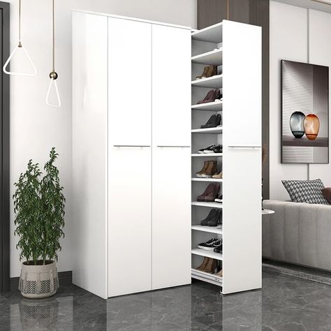 Modern simple door pull-out shoe cabinet, invisible staircase storage cabinet, household dustproof storage cabinet - AliExpress Invisible Staircase, Pull Out Shoe, Simple Door, Shoe Hanger, Staircase Storage, Stair Storage, Wardrobe Storage, Door Pull, Master Closet