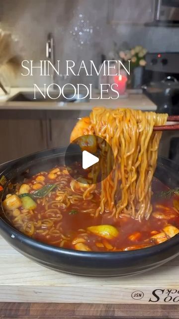 seafood on Instagram: "SHIN RAMEN NOODLES 🍜 🎥 by @dishes_by_q Follow @seafoodishh for more 🦞 #ramen #seafoodboil #seafood #seafoodramen #shrimpnoodles" Shin Ramen Noodle Recipes, Shin Noodles, Shin Noodles Ramen Recipe, Seafood Ramen Recipes, Shin Ramen Recipes, Beef Ramen Noodle Recipes Soups, Shin Ramen, Ramen Noodle, Seafood Ramen Noodle Recipes