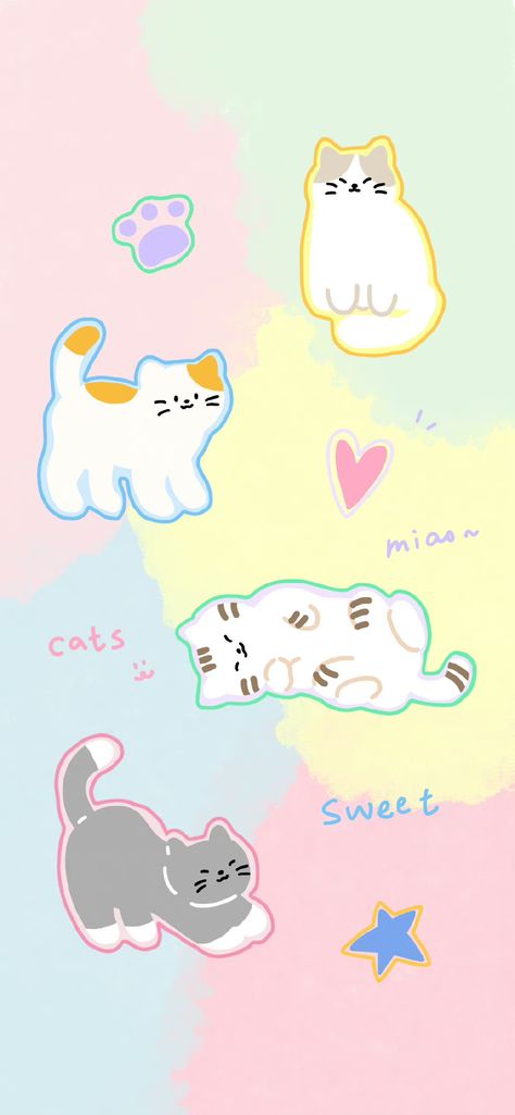 Cute Cat Couple Wallpaper, Cute Cat Drawing Wallpaper, Subscribe Button Video, Tema Wallpaper, I Phone 7 Wallpaper, Youtube Subscribe Button, Feed Ins, Simplistic Wallpaper, Desain Quilling