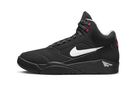 Nike Air Flight Lite Mid "Black/White/Varsity Red" | HYPEBEAST Nike Air Flight Lite Mid, Nike Air Flight, Red Trainers, Air Flight, Sneaker Release, Red Nike, Nike Air Max 95, Hot Sneakers, Nike Basketball