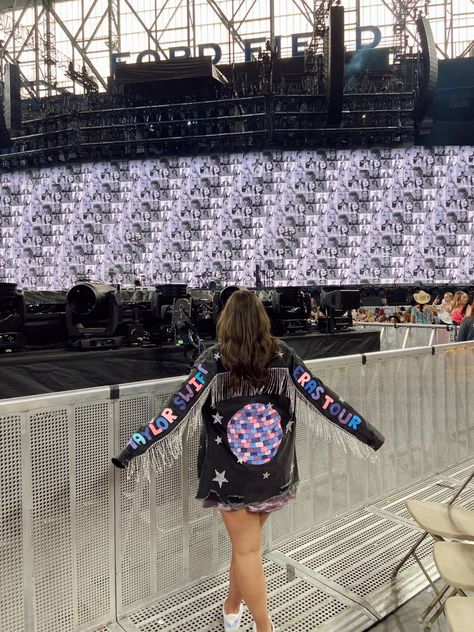 Taylor Swift Eras Tour Jacket, Custom Eras Tour Outfit, Taylor Swift Eras Tour Denim Jacket, Taylor Swift Eras Jacket, Taylor Swift Custom Jacket, Eras Tour Denim Jacket Diy, Taylor Swift Eras Tour Outfits Diy, Eras Tour Jean Jacket Diy, Eras Tour Boyfriend Outfits