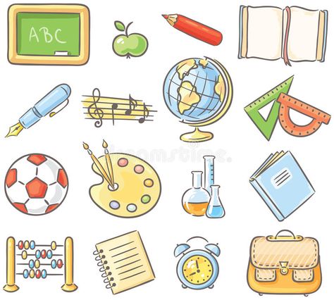 Set of 16 school thing representing different subjects. Set of 16 school thing r , #sponsored, #school, #Set, #gradients, #subjects, #representing #ad School Frame, Object Drawing, School Clipart, School Sets, Card Sentiments, School Themes, Illustrated Map, School Subjects, Free Vector Art