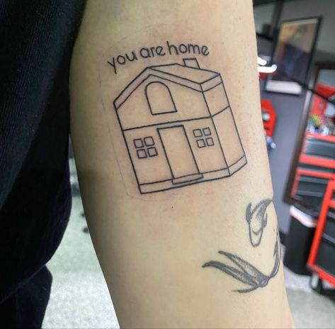 You Are Home Tattoo, Harry’s House Inspired Tattoos, Harrys House Tattoo, Harry’s House Tattoo Ideas, Harry’s House Tattoo, Harry Styles Inspired Tattoos, Harry Tattoos, Harry Styles Tattoos, Tattoo Signs