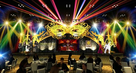 Krungsri Exclusive Masquerade Night 2016 Masquerade Stage Decoration, Masquerade Stage Design, Stage Background, Event Stage, Stage Decorations, Masquerade Ball, Stage Design, Event Decor, Circus