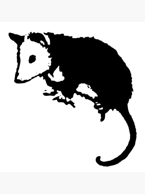 Grunge Stencil Art, Possum Silhouette, Possum Tattoo Simple, Possum Drawing, Possum Tattoo, Optical Illusion Tattoos, Illusion Tattoos, Punk Patches, Next Tattoo