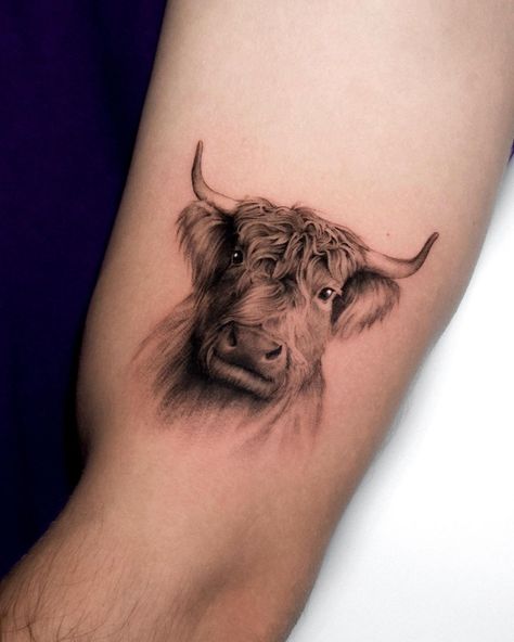 Cow done @denkmal_tattoo Next Guest Spots Vienna • Nov 27 - Dec 2 [books closed] Berlin • Mar 4 - Mar 9 [books open] Zürich • Apr 22 -… | Instagram Hereford Cow Tattoo, Cow Tattoo Men, Millie Tattoo, Cow Tattoo Realistic, Holstein Cow Tattoo, Two Headed Cow Tattoo, Cool Cow Tattoo, Highland Cow Tattoo, Hypnotic Beauty