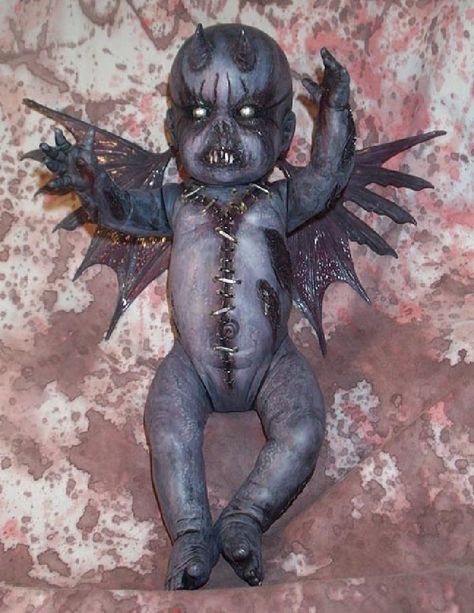 stigmatademon1 Baby Zombie, Creepy Baby Dolls, Creepy Toys, Creepy Kids, Zombie Dolls, Creepy Doll, Scary Dolls, Haunted Dolls, Funny Toys