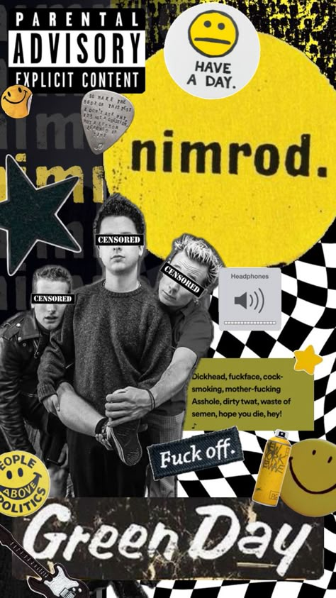 Green Day Wallpaper, Punk Grunge Aesthetic, Green Day Lyrics, Green Day Nimrod, Sick Wallpapers, Jesus Of Suburbia, Good Bands, Background Funny, Gods Favourite