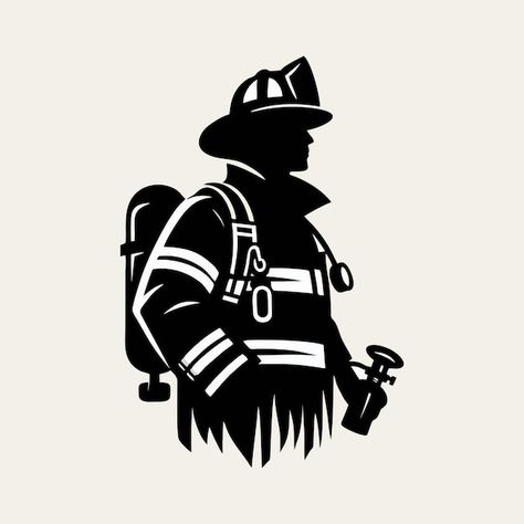 Firefighter Silhouette, Firefighter Clipart, Firefighter Design, Firefighter Logo, Cookie Images, Laser Engraved Ideas, Black Icon, Logo Psd, Pop Art Wallpaper