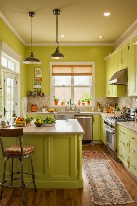 20 Green Kitchen Paint Colors That Will Instantly Upgrade Your Home – The Crafty Hacks Green Kitchen Paint Colors, Color In Kitchen, Halcyon Green, Green Kitchen Paint, Farmhouse Style Kitchen Cabinets, Light Colored Furniture, Neutral Kitchen, Charming Kitchen, Kitchen Cabinet Styles