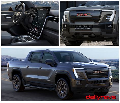 2025 GMC Sierra EV Elevation | DailyRevs.com Gmc Sierra Denali, Sierra Denali, Offroad Trucks, Hd Pictures, Gmc Sierra, Hd Photos, Electric Cars, Interior Exterior, Dream Cars